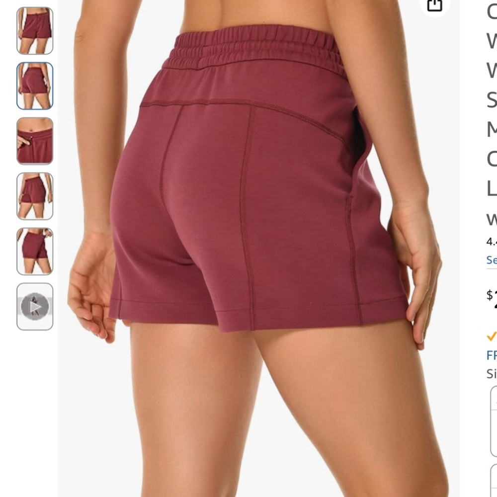 Colorfulkoala Women's High Waisted Shorts  Size Medium set of 2 - Picture 7 of 16